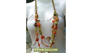 Necklaces Shells Nugets mix colors Fashion Beading